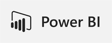 Power BI logo, illustrating business analytics services.