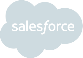 Salesforce logo, a CRM platform for customer relationship management.