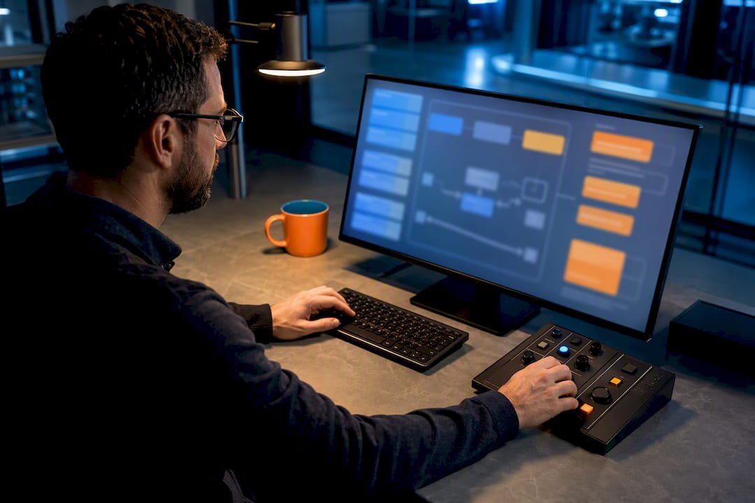Engineer testing an AI integration in staging