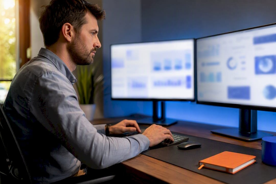 Analyst reviewing campaign source and revenue records