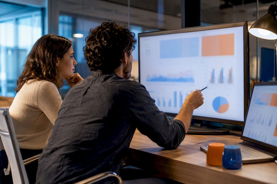 Analysts reviewing controlled experiment results