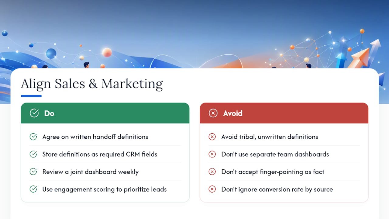 What are the best practices for aligning sales and marketing around pipeline data? — overview diagram