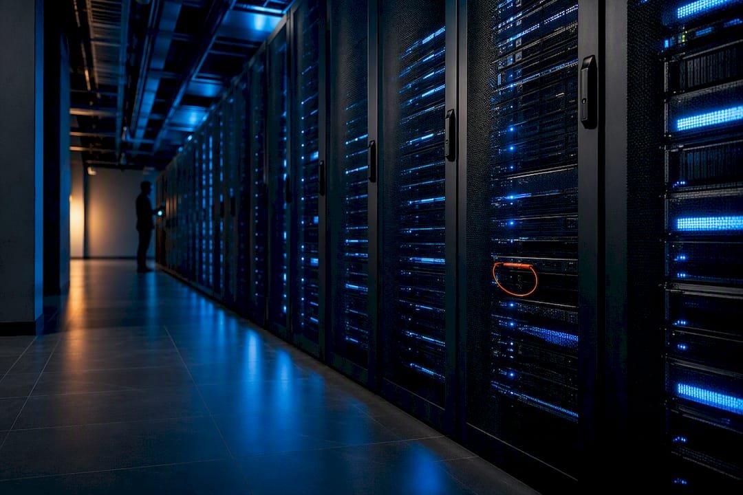 Enterprise server racks representing warehouse infrastructure