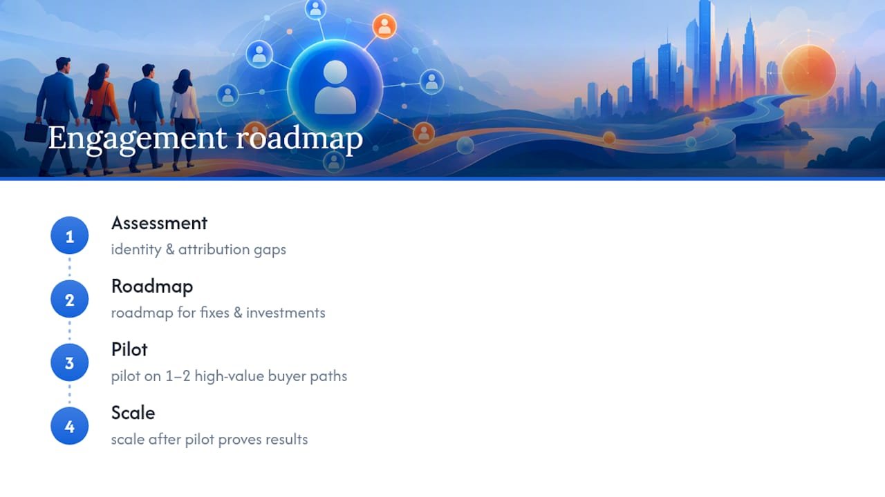 Get help building buyer journey analytics that holds up — overview diagram