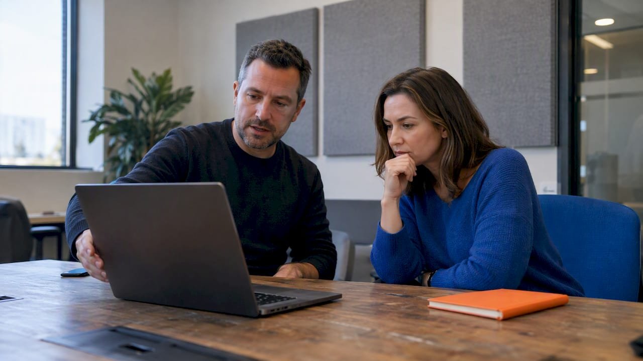 Leaders reviewing an AI chatbot pilot