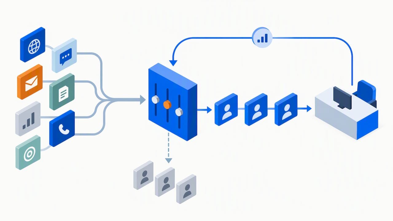 Lead signals filtered into sales handoff