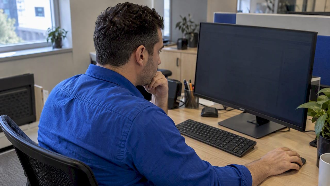 Specialist reviewing an automated CRM lead assignment