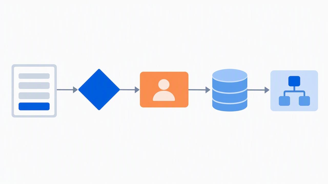 Four stages of a CRM workflow and handoff