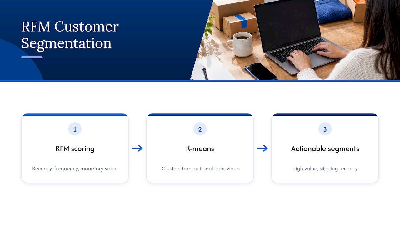 RFM scoring dimensions and customer segments